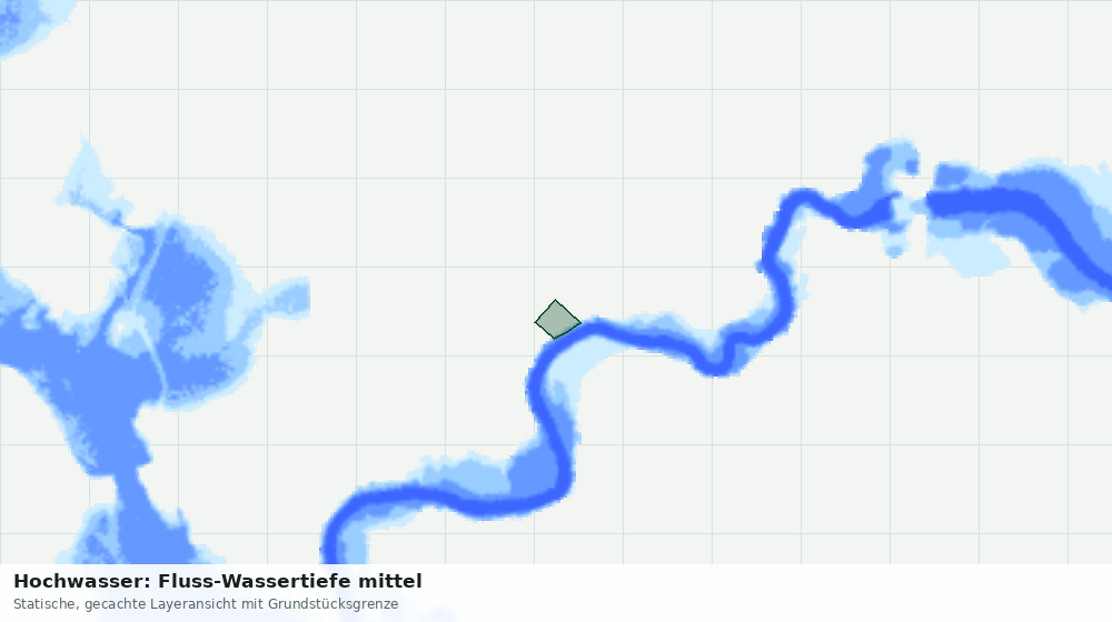 Statische Kartenansicht: Hochwasser: Fluss-Wassertiefe mittel