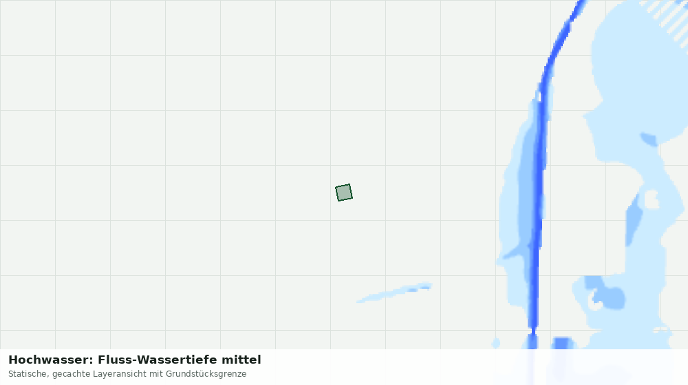 Statische Kartenansicht: Hochwasser: Fluss-Wassertiefe mittel