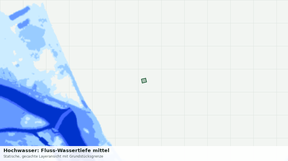 Statische Kartenansicht: Hochwasser: Fluss-Wassertiefe mittel