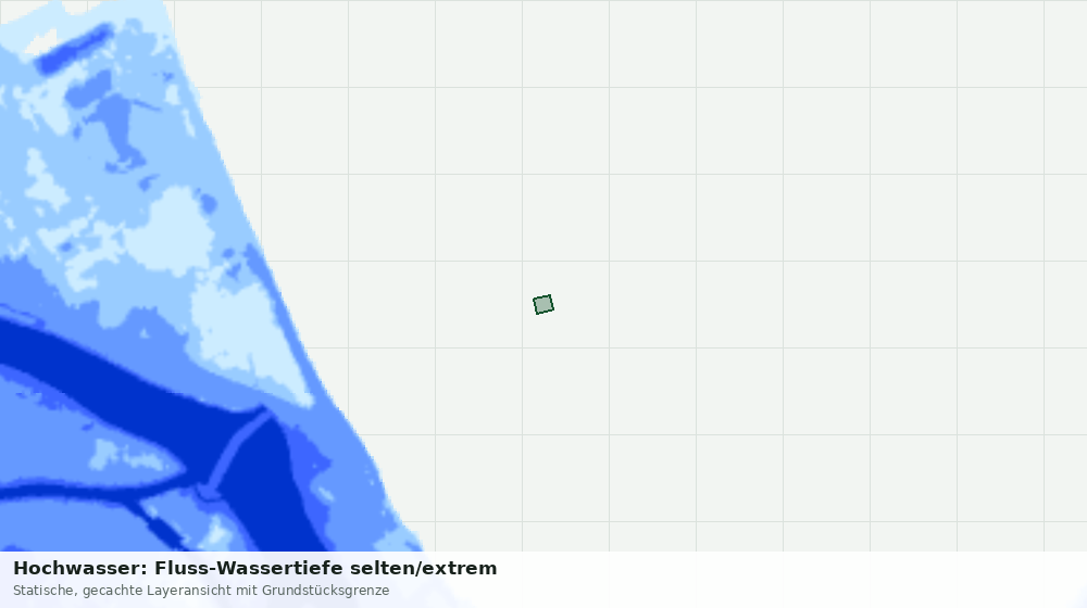 Statische Kartenansicht: Hochwasser: Fluss-Wassertiefe selten/extrem