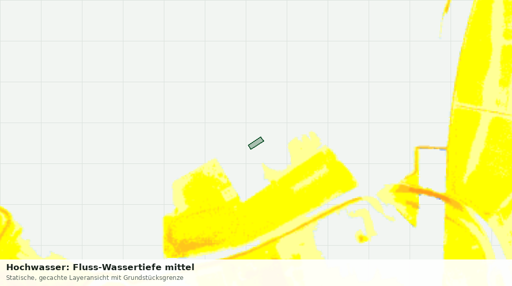 Statische Kartenansicht: Hochwasser: Fluss-Wassertiefe mittel