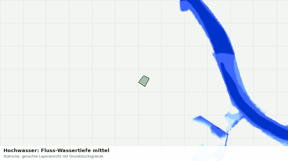 Statische Kartenansicht: Hochwasser: Fluss-Wassertiefe mittel