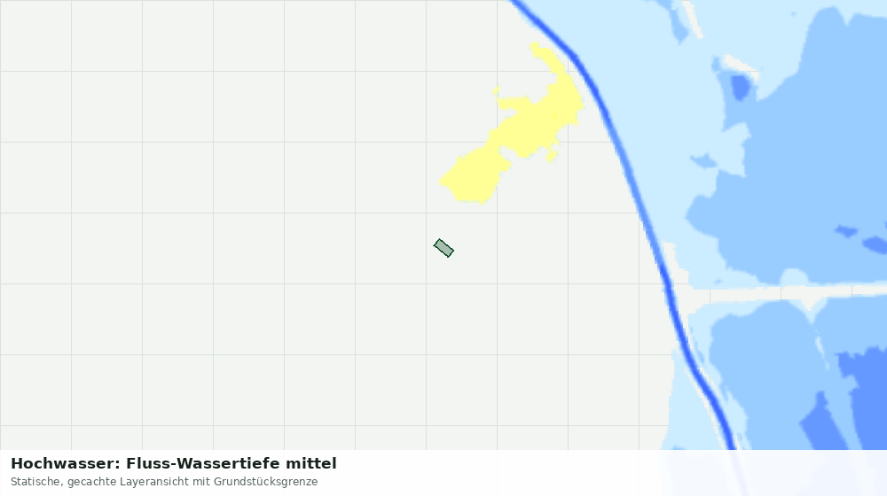 Statische Kartenansicht: Hochwasser: Fluss-Wassertiefe mittel