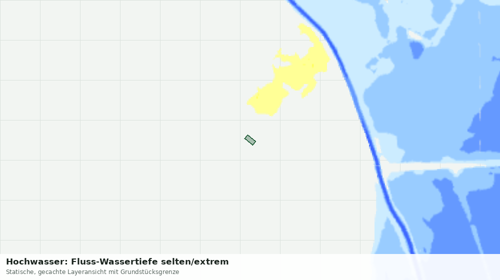 Statische Kartenansicht: Hochwasser: Fluss-Wassertiefe selten/extrem