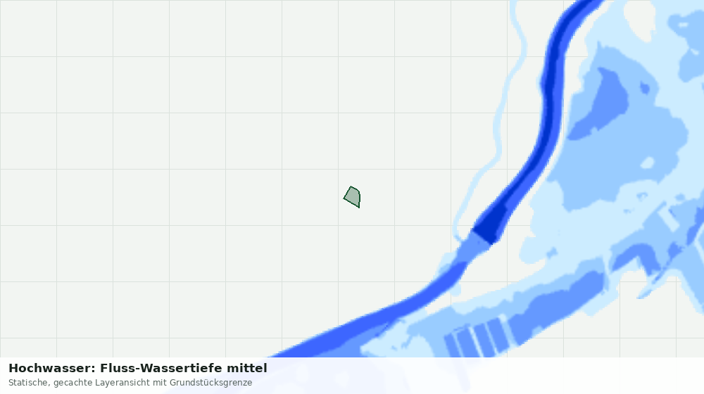 Statische Kartenansicht: Hochwasser: Fluss-Wassertiefe mittel