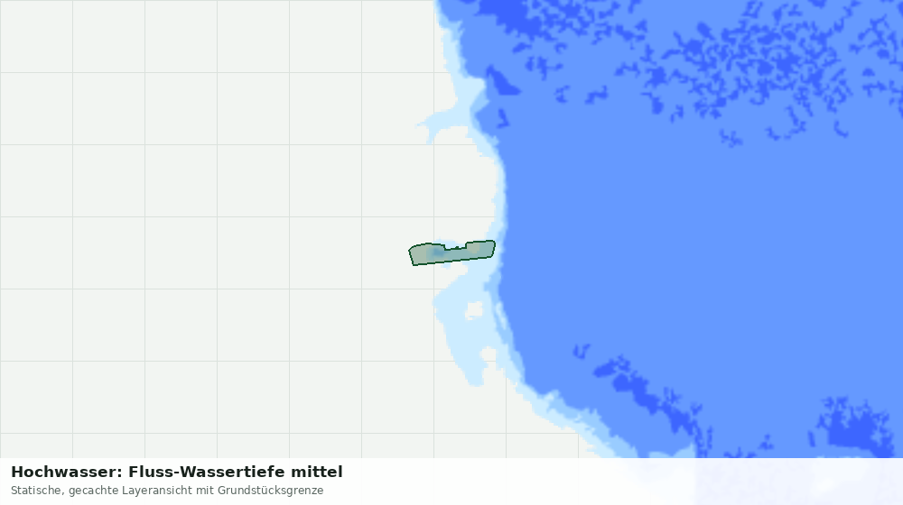 Statische Kartenansicht: Hochwasser: Fluss-Wassertiefe mittel