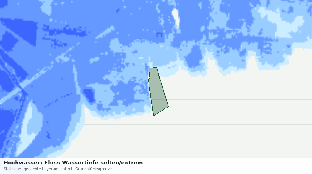 Statische Kartenansicht: Hochwasser: Fluss-Wassertiefe selten/extrem