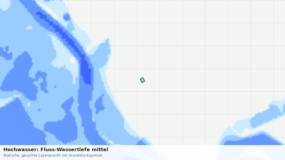 Statische Kartenansicht: Hochwasser: Fluss-Wassertiefe mittel