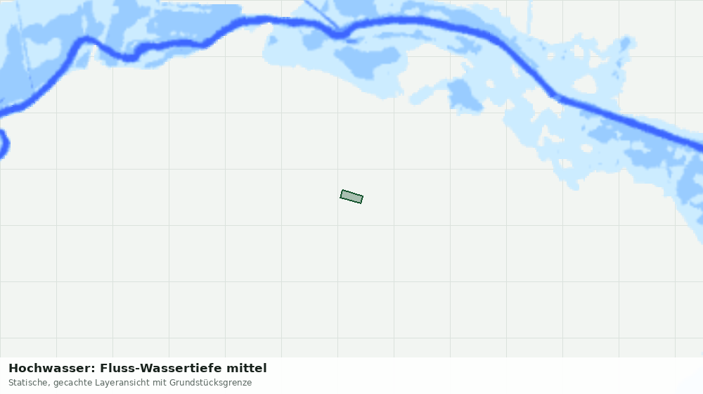 Statische Kartenansicht: Hochwasser: Fluss-Wassertiefe mittel