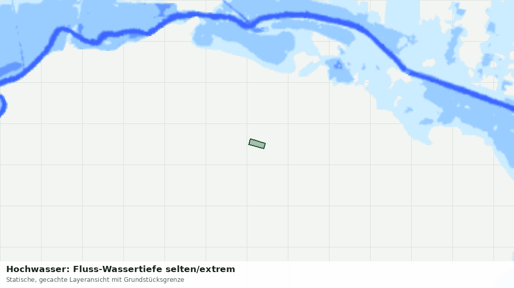 Statische Kartenansicht: Hochwasser: Fluss-Wassertiefe selten/extrem