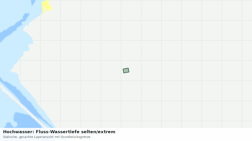 Statische Kartenansicht: Hochwasser: Fluss-Wassertiefe selten/extrem