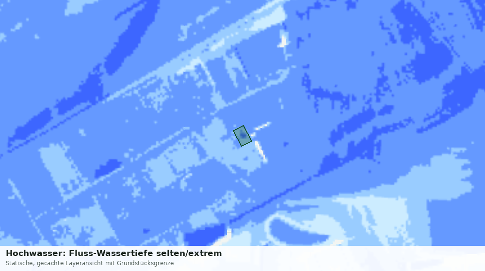Statische Kartenansicht: Hochwasser: Fluss-Wassertiefe selten/extrem