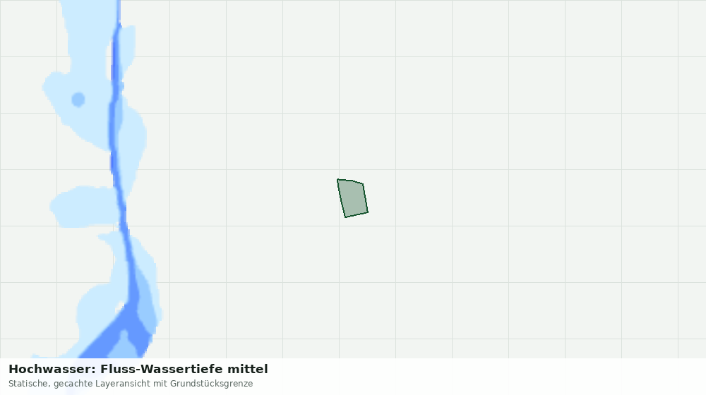 Statische Kartenansicht: Hochwasser: Fluss-Wassertiefe mittel