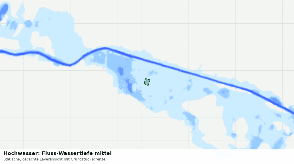 Statische Kartenansicht: Hochwasser: Fluss-Wassertiefe mittel