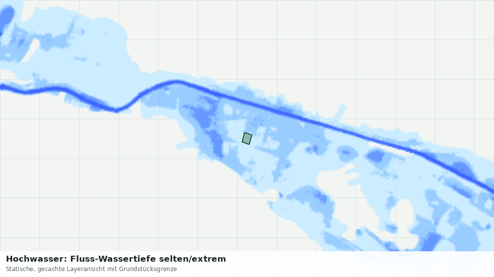 Statische Kartenansicht: Hochwasser: Fluss-Wassertiefe selten/extrem