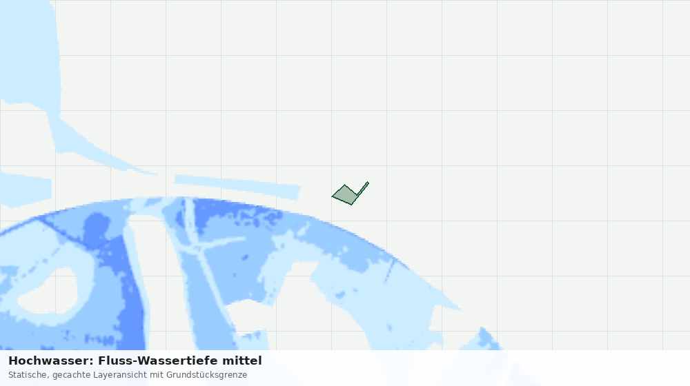 Statische Kartenansicht: Hochwasser: Fluss-Wassertiefe mittel