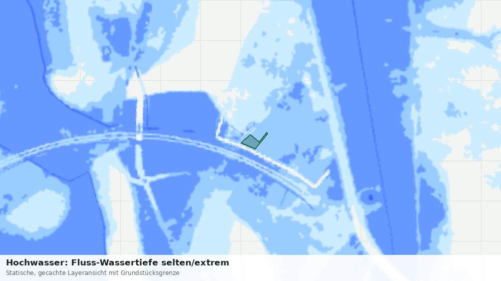 Statische Kartenansicht: Hochwasser: Fluss-Wassertiefe selten/extrem