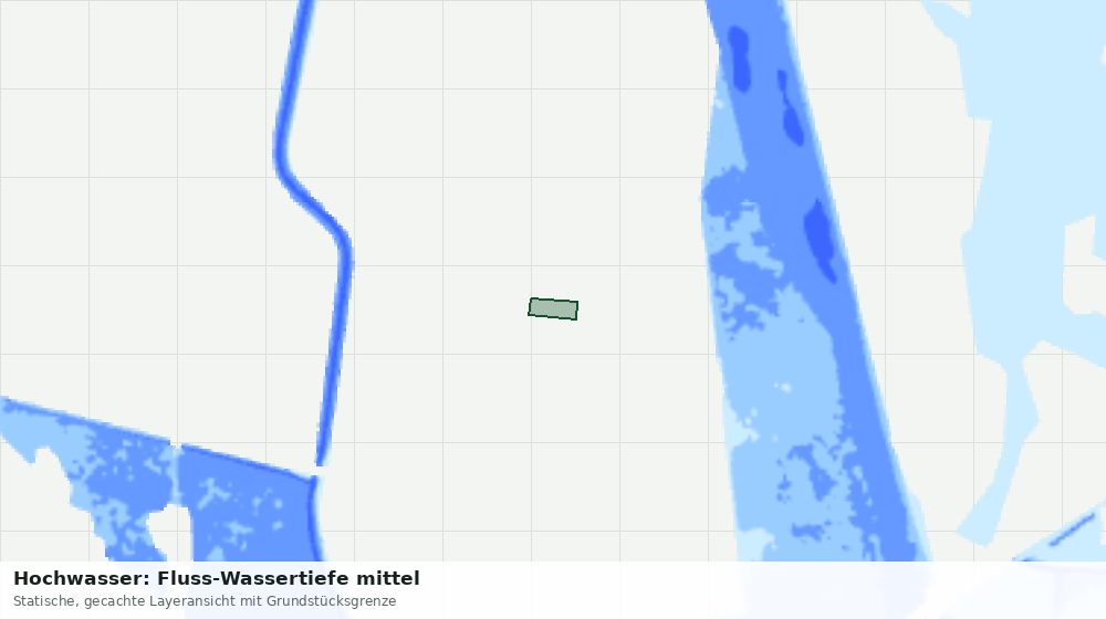 Statische Kartenansicht: Hochwasser: Fluss-Wassertiefe mittel