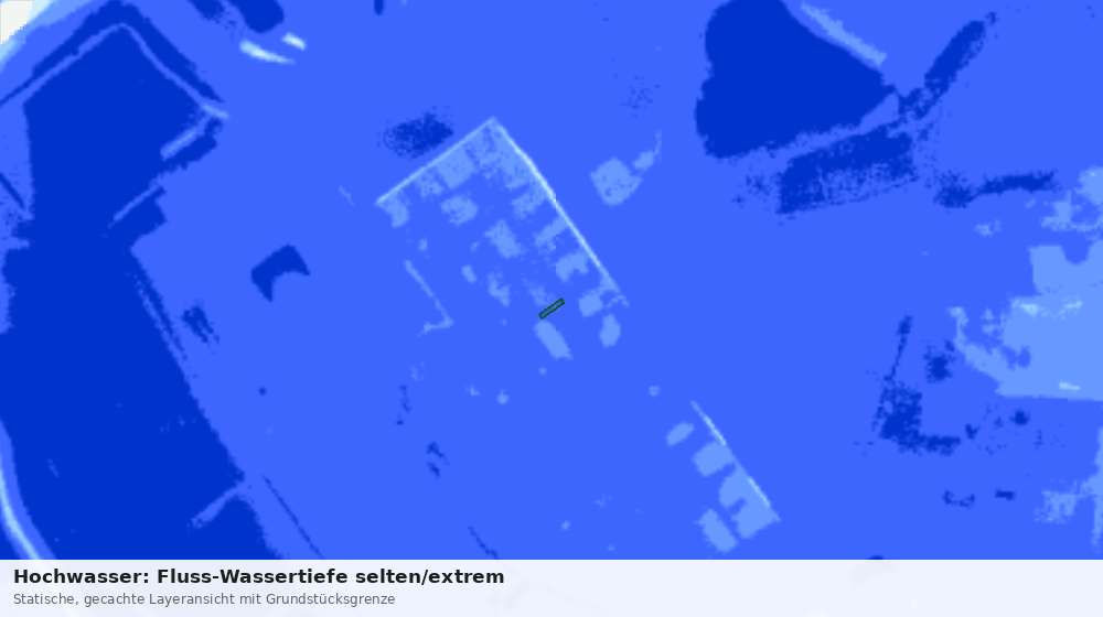 Statische Kartenansicht: Hochwasser: Fluss-Wassertiefe selten/extrem