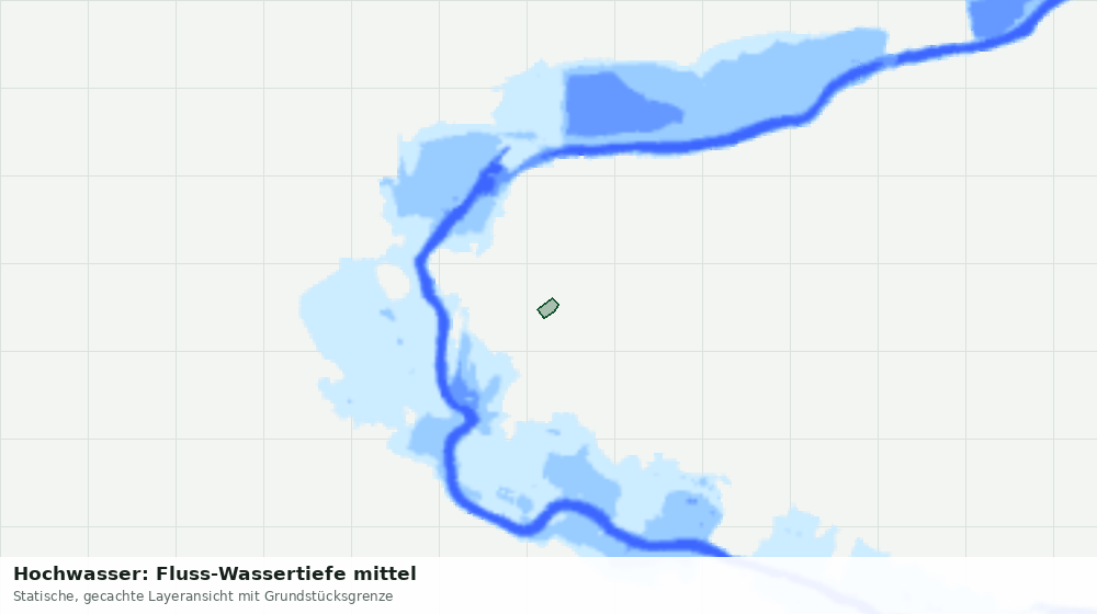 Statische Kartenansicht: Hochwasser: Fluss-Wassertiefe mittel