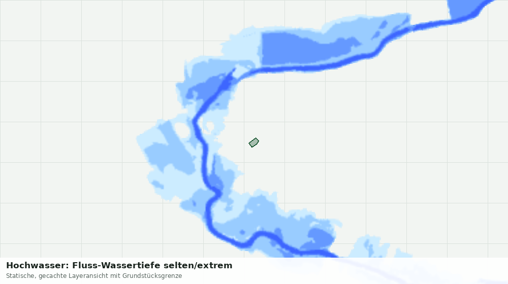 Statische Kartenansicht: Hochwasser: Fluss-Wassertiefe selten/extrem