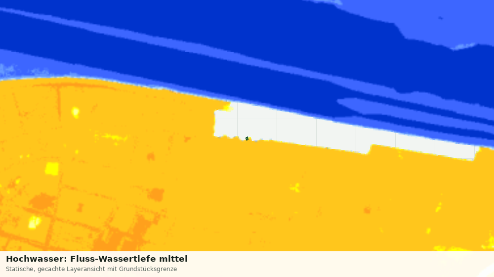 Statische Kartenansicht: Hochwasser: Fluss-Wassertiefe mittel