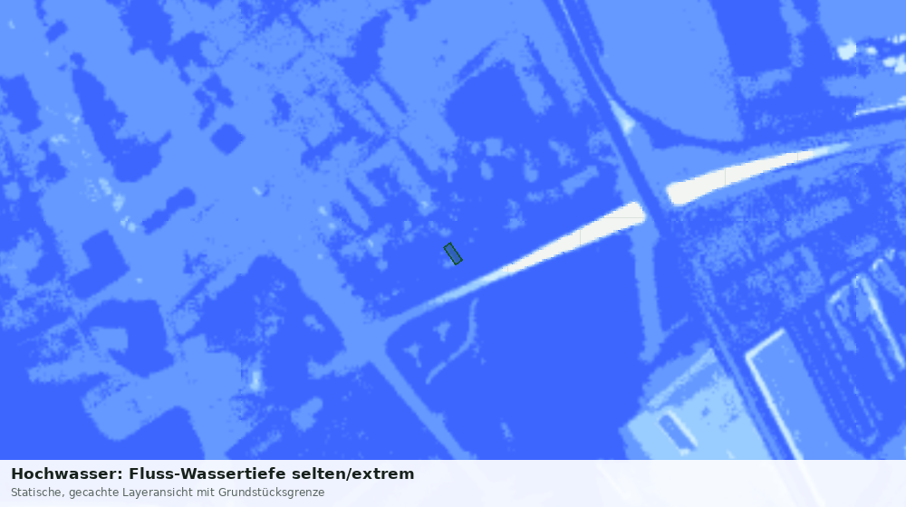 Statische Kartenansicht: Hochwasser: Fluss-Wassertiefe selten/extrem