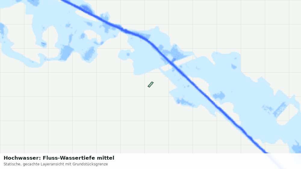 Statische Kartenansicht: Hochwasser: Fluss-Wassertiefe mittel