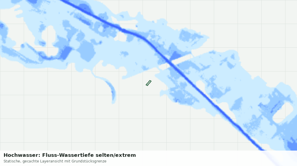 Statische Kartenansicht: Hochwasser: Fluss-Wassertiefe selten/extrem