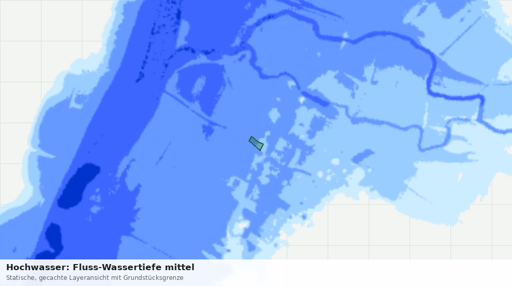 Statische Kartenansicht: Hochwasser: Fluss-Wassertiefe mittel