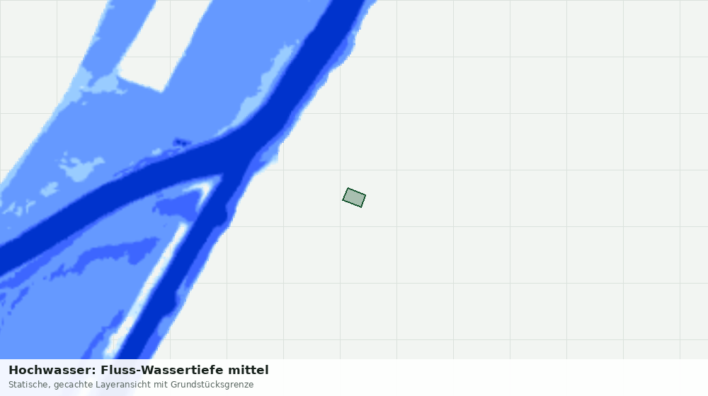 Statische Kartenansicht: Hochwasser: Fluss-Wassertiefe mittel