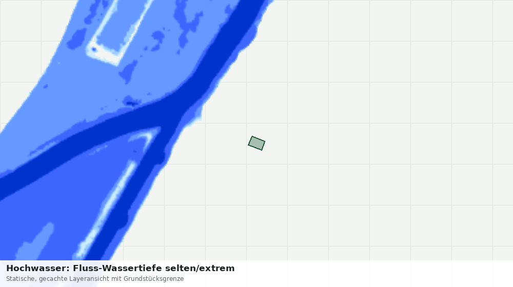 Statische Kartenansicht: Hochwasser: Fluss-Wassertiefe selten/extrem