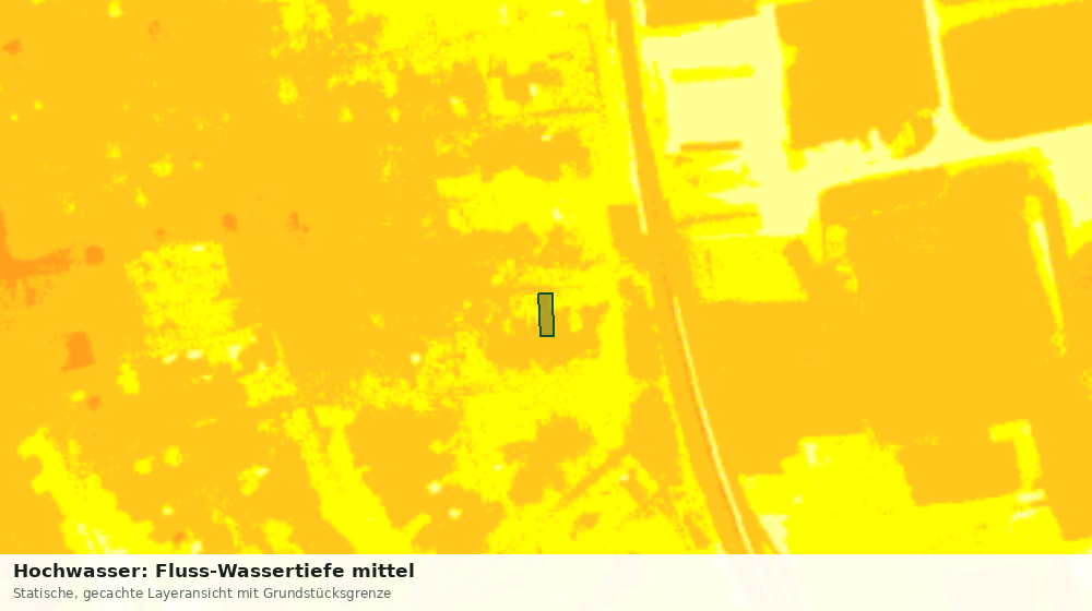 Statische Kartenansicht: Hochwasser: Fluss-Wassertiefe mittel