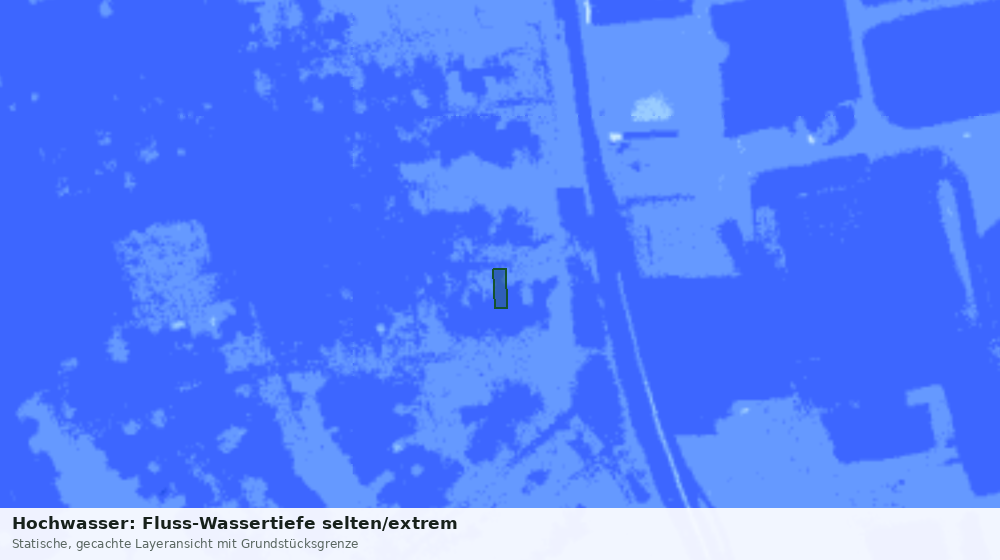 Statische Kartenansicht: Hochwasser: Fluss-Wassertiefe selten/extrem