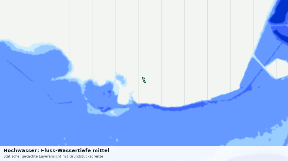 Statische Kartenansicht: Hochwasser: Fluss-Wassertiefe mittel