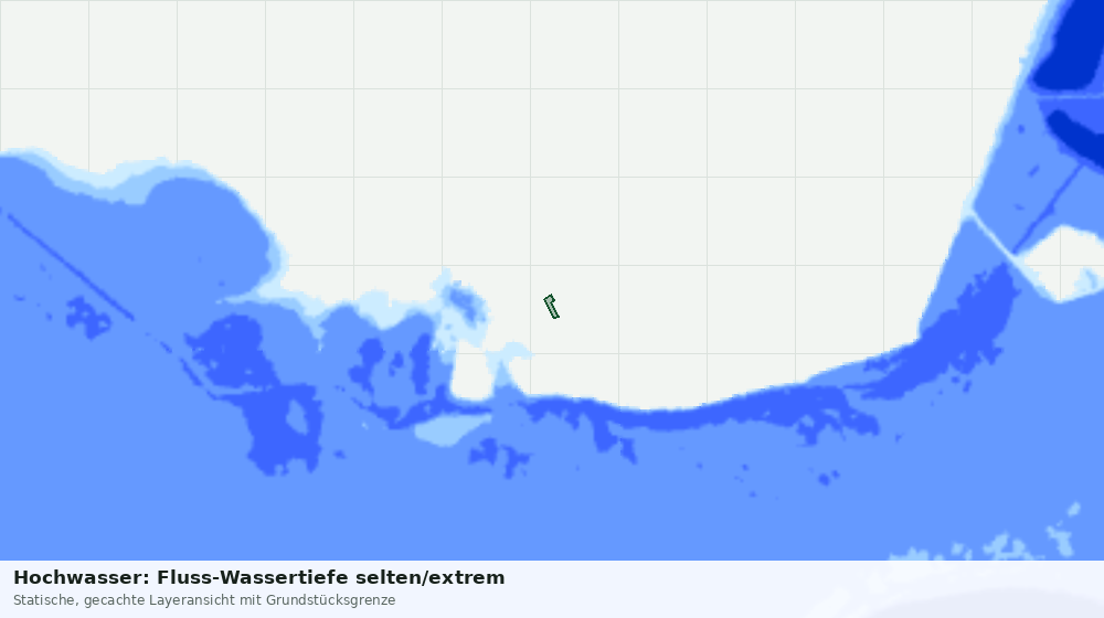 Statische Kartenansicht: Hochwasser: Fluss-Wassertiefe selten/extrem