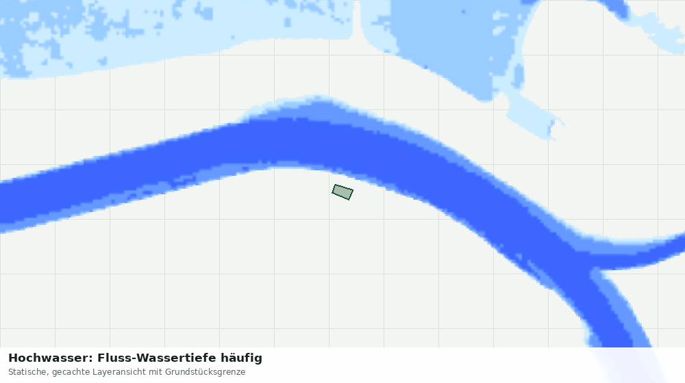 Statische Kartenansicht: Hochwasser: Fluss-Wassertiefe häufig