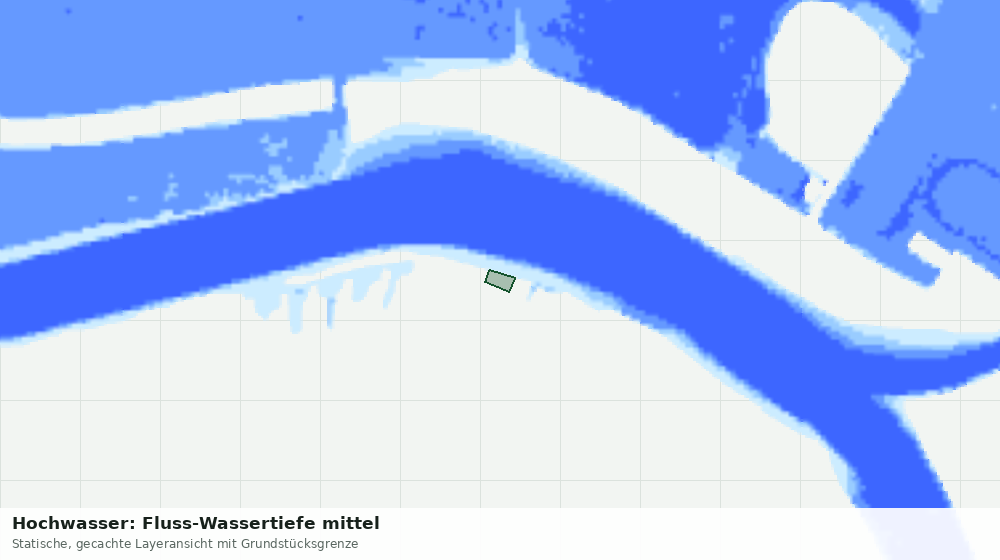 Statische Kartenansicht: Hochwasser: Fluss-Wassertiefe mittel