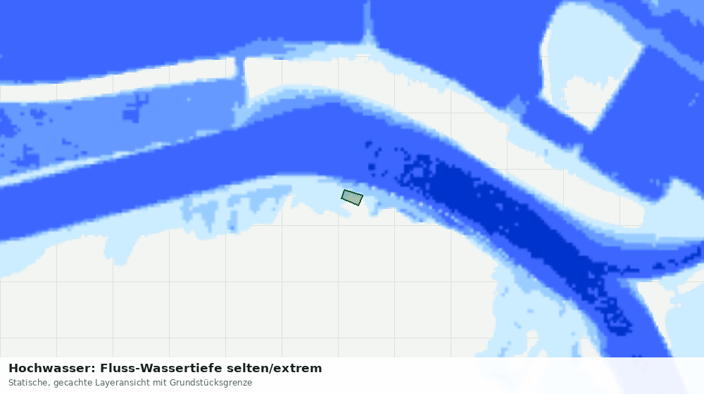 Statische Kartenansicht: Hochwasser: Fluss-Wassertiefe selten/extrem