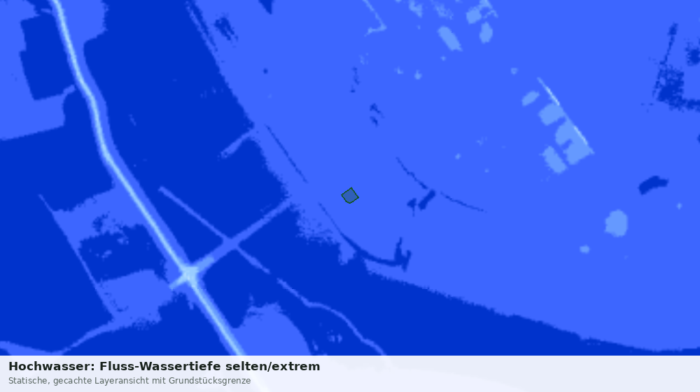 Statische Kartenansicht: Hochwasser: Fluss-Wassertiefe selten/extrem