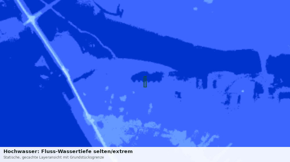 Statische Kartenansicht: Hochwasser: Fluss-Wassertiefe selten/extrem