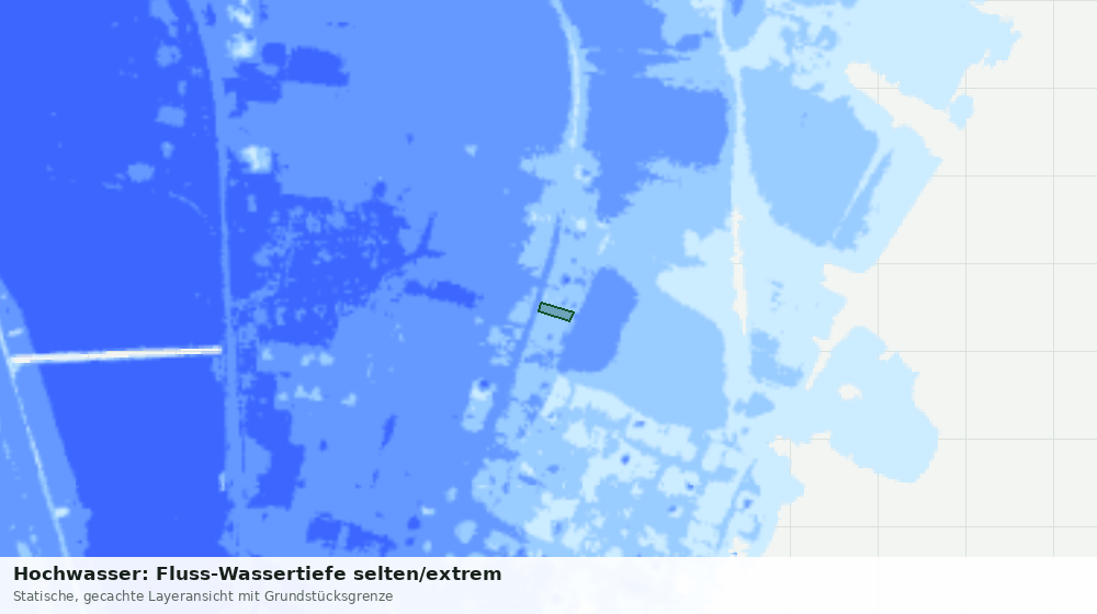 Statische Kartenansicht: Hochwasser: Fluss-Wassertiefe selten/extrem