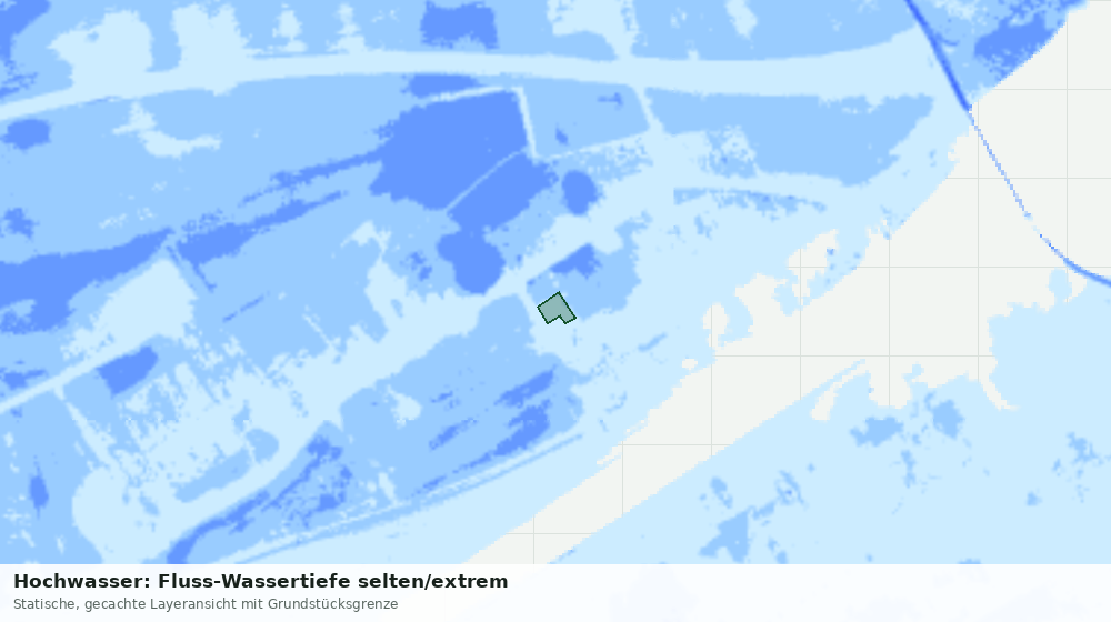 Statische Kartenansicht: Hochwasser: Fluss-Wassertiefe selten/extrem