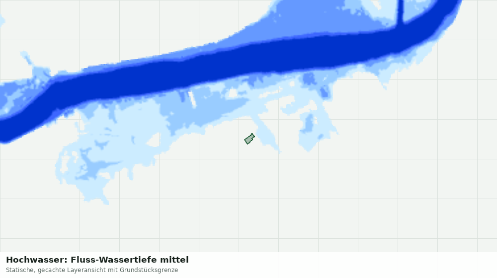 Statische Kartenansicht: Hochwasser: Fluss-Wassertiefe mittel