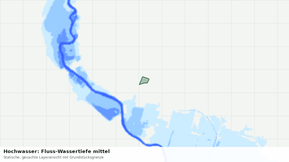 Statische Kartenansicht: Hochwasser: Fluss-Wassertiefe mittel