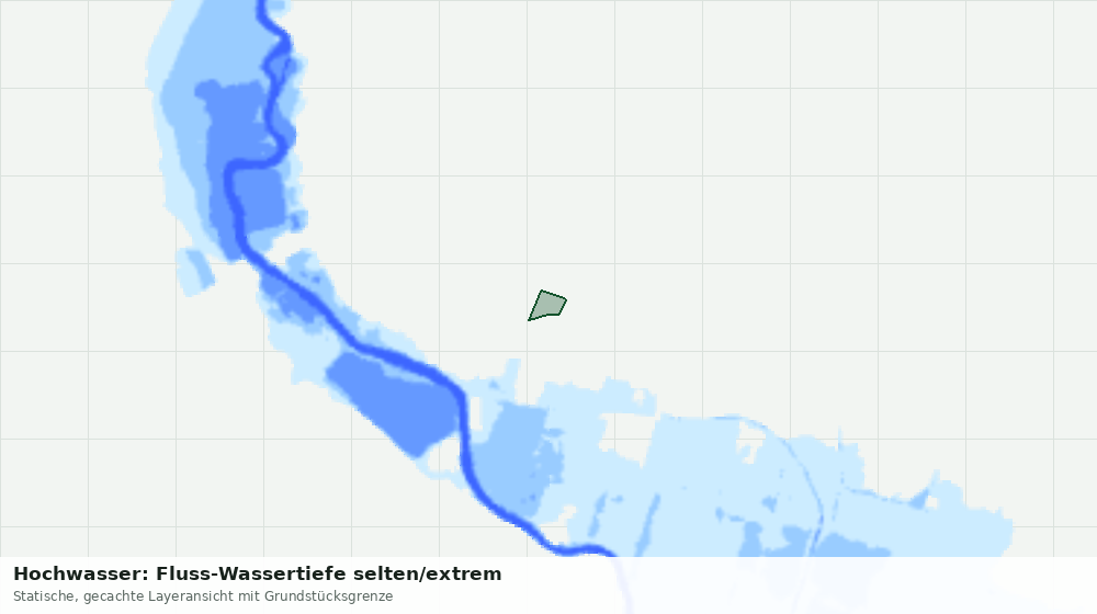 Statische Kartenansicht: Hochwasser: Fluss-Wassertiefe selten/extrem