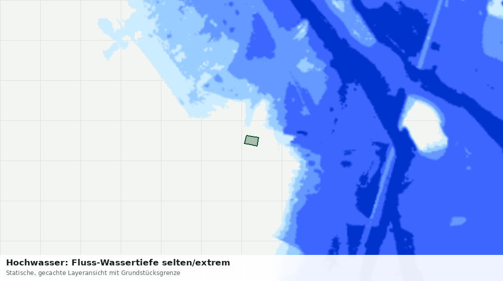 Statische Kartenansicht: Hochwasser: Fluss-Wassertiefe selten/extrem
