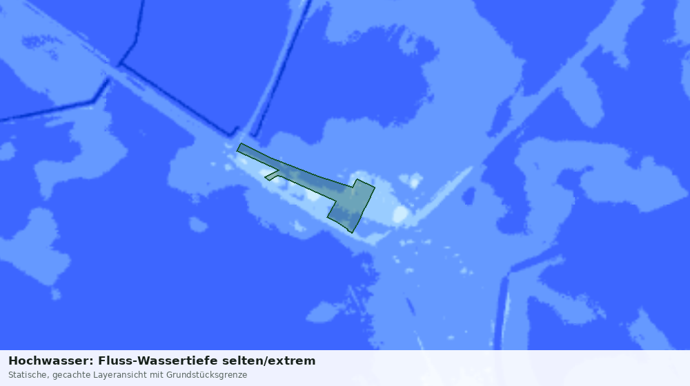 Statische Kartenansicht: Hochwasser: Fluss-Wassertiefe selten/extrem