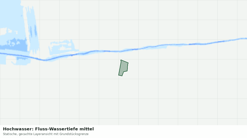 Statische Kartenansicht: Hochwasser: Fluss-Wassertiefe mittel