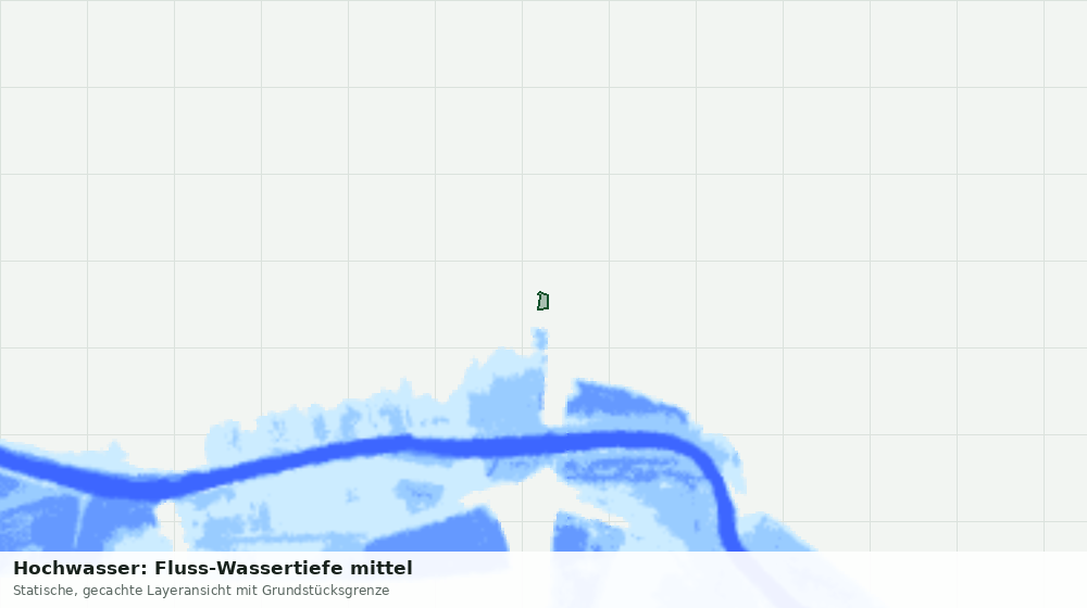 Statische Kartenansicht: Hochwasser: Fluss-Wassertiefe mittel